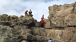 05-Convoy climbs Mitre Rock to take in the views